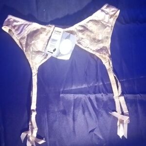 Vintage Christian Dior Golden Beige Garter Belt